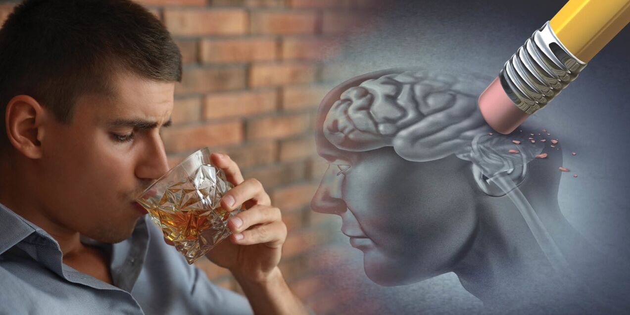 Wéinst Drunkenheet verschlechtert d'Perséinlechkeet vun engem Mann